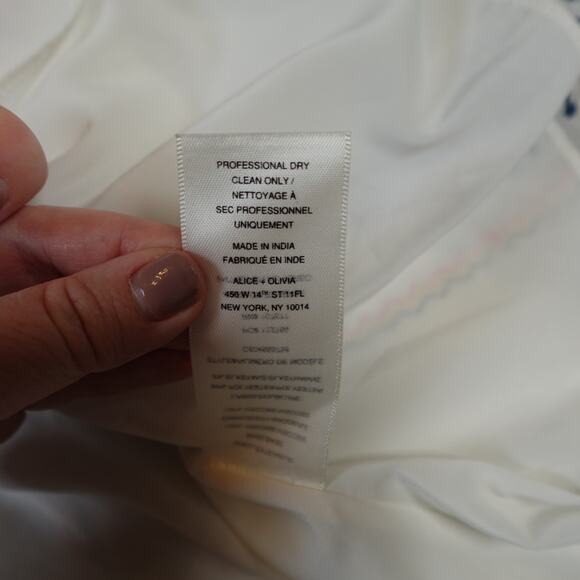 Alice Olivia Dress Womens 4 Jolene Drop Waist Mini Embroidered Boho V-Neck - Picture 5 of 10